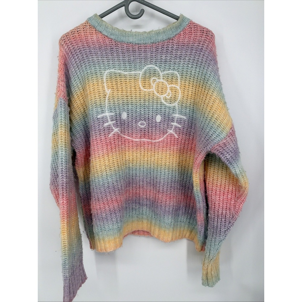 Sanrio Hello Kitty Forever 21 Oversized Fair Isle Knit Sweater Sz Large